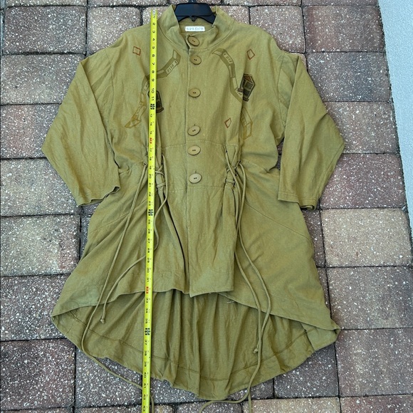 Vintage 90’s BLUE FISH Organic Cotton Hand Painted Button-Up Boho Jacket - Picture 15 of 15